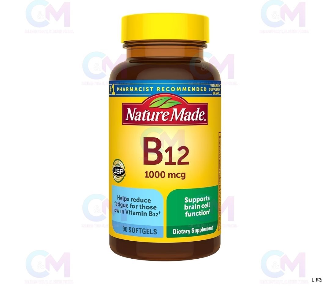 VITAMINA B12 MARCA NATURE 90 TABLETAS